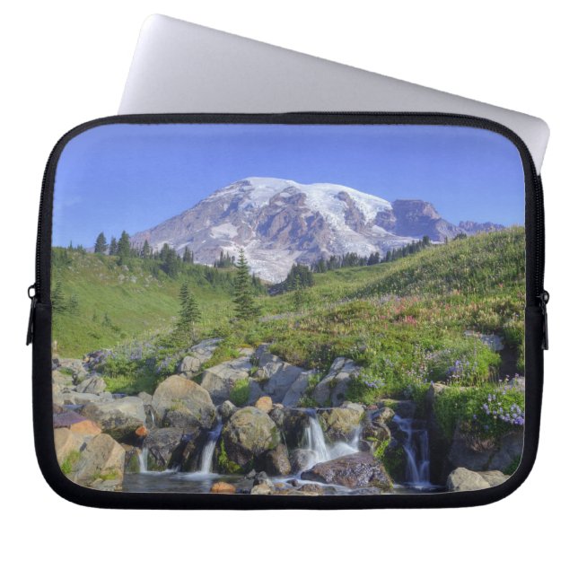 VS, Washington, Mt. Rainier NP, Mt. Rainier en 2 Laptop Sleeve (Voorkant)