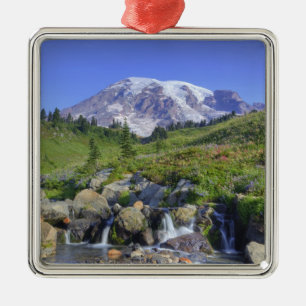 VS, Washington, Mt. Rainier NP, Mt. Rainier en 2 Metalen Ornament