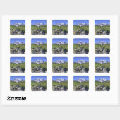 VS, Washington, Mt. Rainier NP, Mt. Rainier en 2 Vierkante Sticker (Vel)