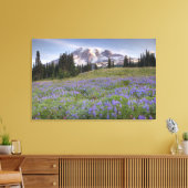VS, Washington, Mt. Rainier NP, Mt. Rainier en Canvas Afdruk (Insitu (Woonkamer))
