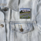 VS, Washington, Mt. Rainier NP, Mt. Rainier en Vierkante Button 5,1 Cm (In situ)
