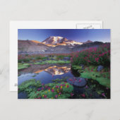 VS, Washington, Mt. Rainier NP, zonsopgang, Briefkaart (Voorkant / Achterkant)