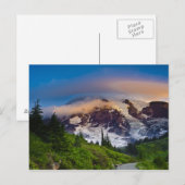 VS, Washington, Mt. Rainier. Ochtendzon Briefkaart (Voorkant / Achterkant)