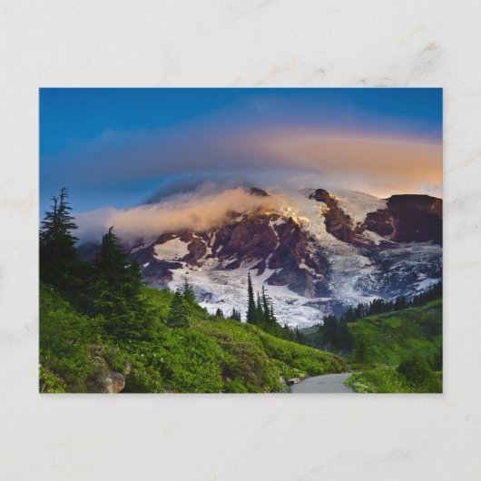 VS, Washington, Mt. Rainier. Ochtendzon Briefkaart (Voorkant)