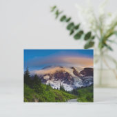 VS, Washington, Mt. Rainier. Ochtendzon Briefkaart (Staand voorkant)