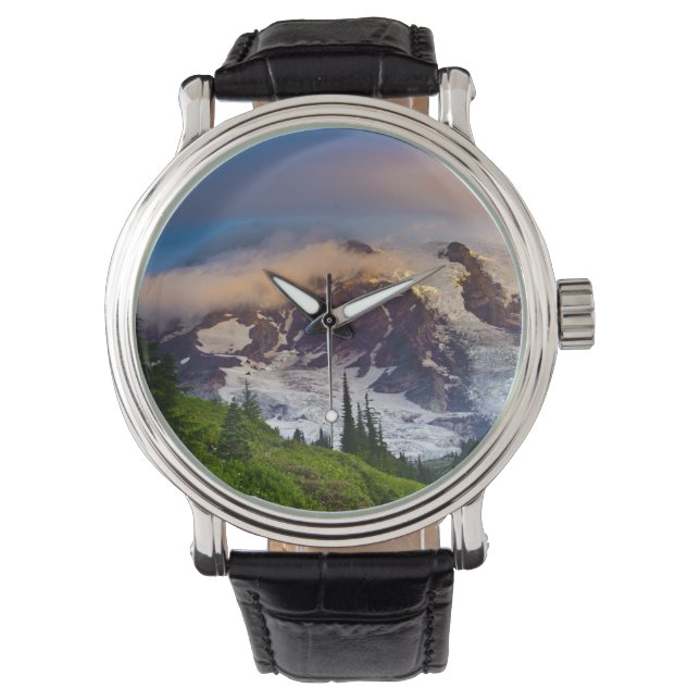 VS, Washington, Mt. Rainier. Ochtendzon Horloge (Voorkant)