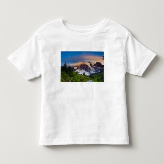 VS, Washington, Mt. Rainier. Ochtendzon Kinder Shirts (Voorkant)
