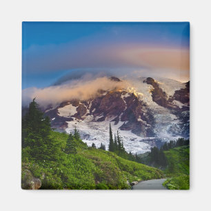 VS, Washington, Mt. Rainier. Ochtendzon Magneet
