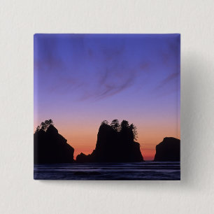VS, Washington, Olympic National Park, Shi-shi Vierkante Button 5,1 Cm