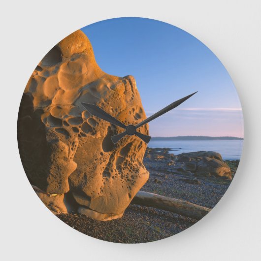 VS, Washington, Orcas Island, Boulder Grote Klok (Voorkant)