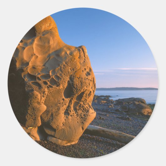 VS, Washington, Orcas Island, Boulder Ronde Sticker (Voorkant)