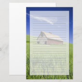 VS, Washington, oude Rode Barn in de lente Briefpapier (Voorkant / Achterkant)