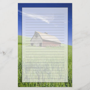 VS, Washington, oude Rode Barn in de lente Briefpapier