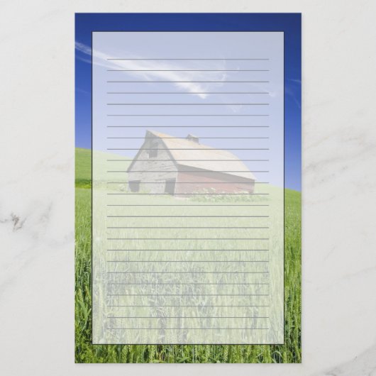 VS, Washington, oude Rode Barn in de lente Briefpapier (Voorkant)