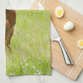 VS, Washington, Paard in voorjaarsveld, Theedoek (Quarter Fold)