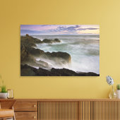 VS, Washington, San Juan-eilanden. Waves craves Canvas Afdruk (Insitu (Woonkamer))