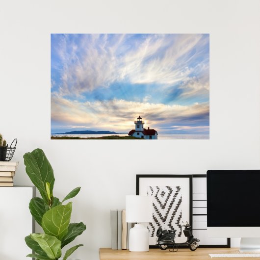 VS, Washington, San Juan-eilanden. zonsondergang 2 Poster (Thuiskantoor)