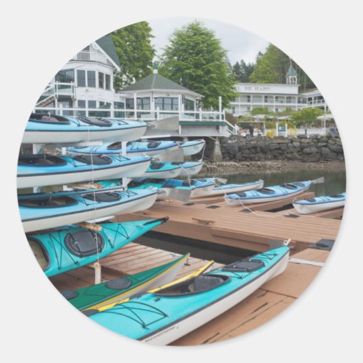 VS, Washington, San Juan Ronde Sticker (Voorkant)