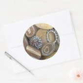 VS, Washington, Seabeck. Close-up van strand Ronde Sticker (Envelop)