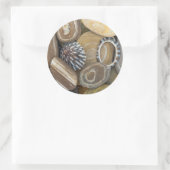 VS, Washington, Seabeck. Close-up van strand Ronde Sticker (Tas)
