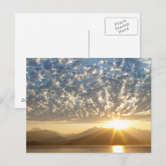 VS, Washington, Seabeck. Sunset Briefkaart (Voorkant / Achterkant)