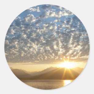 VS, Washington, Seabeck. Zonsondergang Ronde Sticker