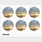 VS, Washington, Seabeck. Zonsondergang Ronde Sticker (Vel)