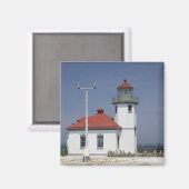 VS, Washington, Seattle, Alki Point Lighthouse, 2 Magneet (Voorkant / Achterkant)