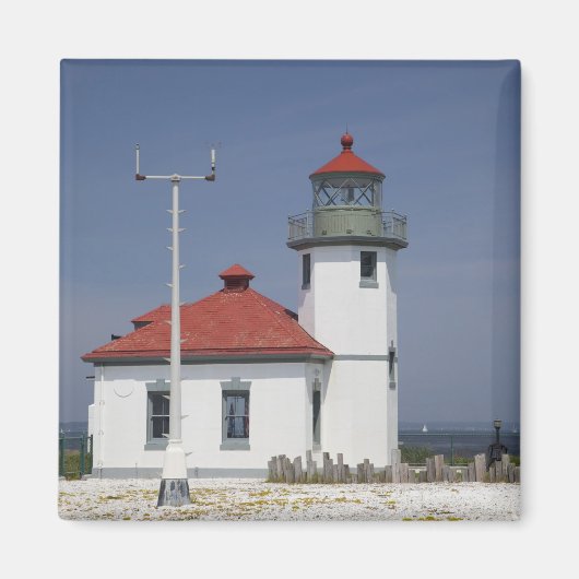 VS, Washington, Seattle, Alki Point Lighthouse, 2 Magneet (Voorkant)