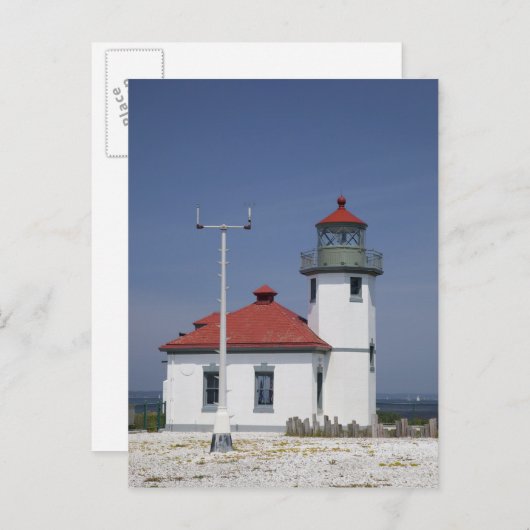 VS, Washington, Seattle, Alki Point Lighthouse, Briefkaart (Voorkant / Achterkant)