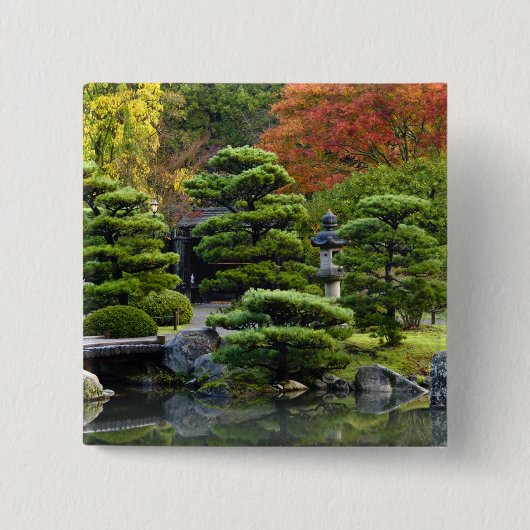 VS, Washington, Seattle, Arboretum, Japans Vierkante Button 5,1 Cm (Voorkant)