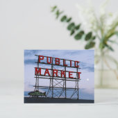 VS, Washington, Seattle, Pike Street Market Briefkaart (Staand voorkant)