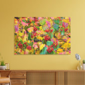 VS, Washington, Spokane County, Hawthorn Leaves 2 Canvas Afdruk (Insitu (Woonkamer))