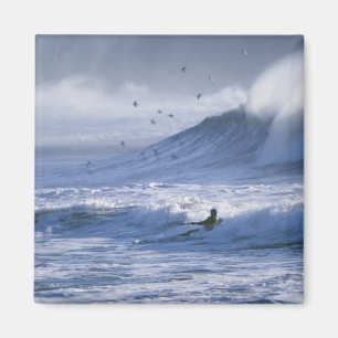 VS, Washington State, La Push. Man kayak Magneet