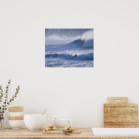 VS, Washington State, La Push. Man kayak Poster (Keuken)