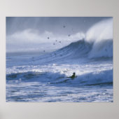 VS, Washington State, La Push. Man kayak Poster (Voorkant)