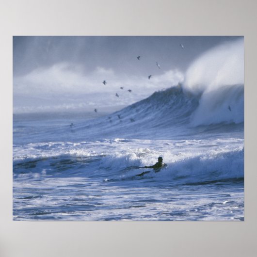 VS, Washington State, La Push. Man kayak Poster (Voorkant)