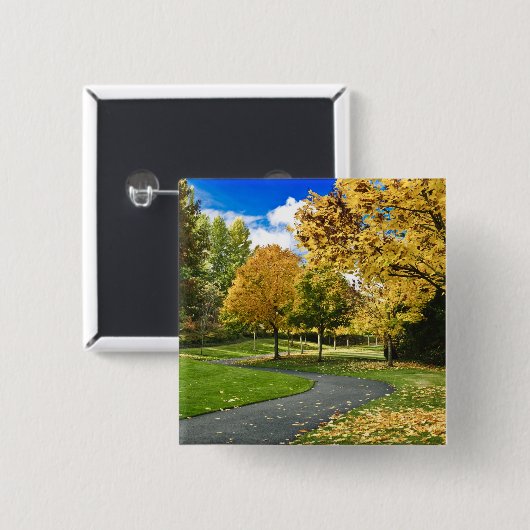 VS, Washington Vierkante Button 5,1 Cm (Voorkant /achterkant)