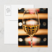 VS, Washington, Walla Walla. Wijn Glas Briefkaart (Voorkant / Achterkant)