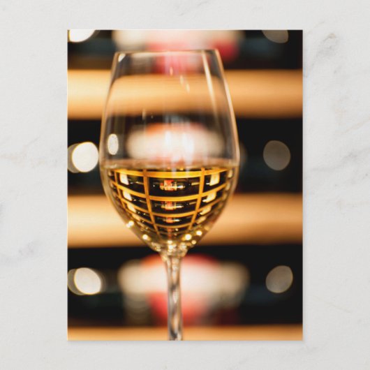 VS, Washington, Walla Walla. Wijn Glas Briefkaart (Voorkant)