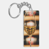 VS, Washington, Walla Walla. Wijn Glas Sleutelhanger (Voorkant Links)