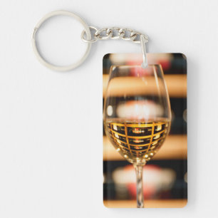 VS, Washington, Walla Walla. Wijn Glas Sleutelhanger