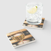 VS, Washington, Walla Walla. Wijn Glas Stenen Onderzetter (Zijkant)