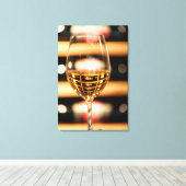 VS, Washington, Walla Walla. Wine Glass Canvas Afdruk (Insitu (Houten vloer))