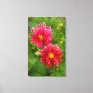 VS, Washington, Whidbey Island. Dalië montage Canvas Afdruk