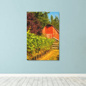 VS, Washington, Whidbey Island. Wijnmakerij Canvas Afdruk (Insitu (Houten vloer))