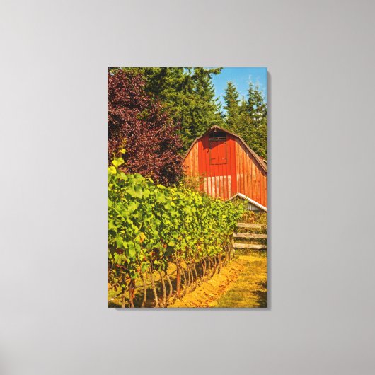 VS, Washington, Whidbey Island. Wijnmakerij Canvas Afdruk (Voorkant)