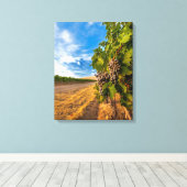 VS, Washington, Yakima-vallei. Merlotdruiven Canvas Afdruk (Insitu (Houten vloer))