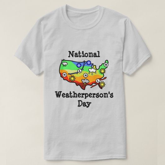 VS Weather Map T-Shirt (Design voorkant)