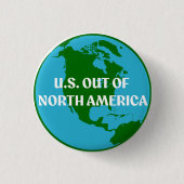 VS. weg uit Noord-Amerika Ronde Button 3,2 Cm (Voorkant)